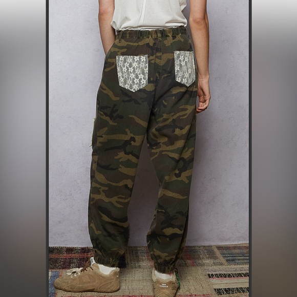 POL. 💚 Camouflage Cargo Patchwork Jogger Pants - Picture 5 of 6